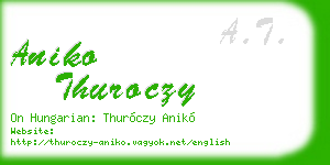 aniko thuroczy business card
