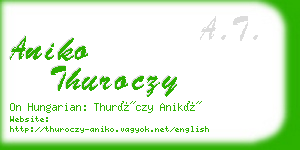 aniko thuroczy business card